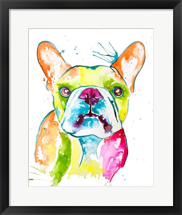 Framed Colorful Frenchie Print