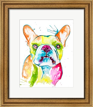 Framed Colorful Frenchie Print