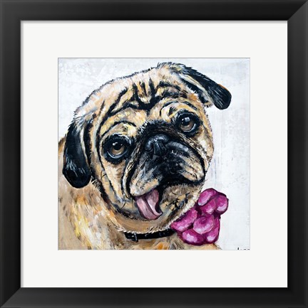 Framed Miss Molly the Pug Print