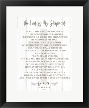 Framed Lord is My Shepherd Print