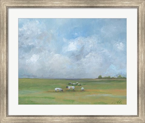 Framed Sheep Pasture Print