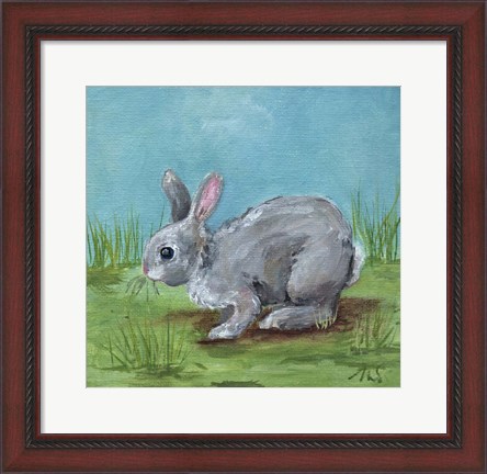 Framed Gray Bunny Print
