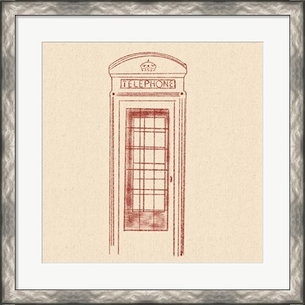 Framed Phone Booth Print