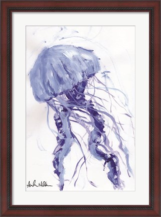 Framed Blue Jellyfish Print