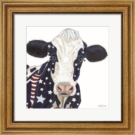 Framed Freedom Cow Print