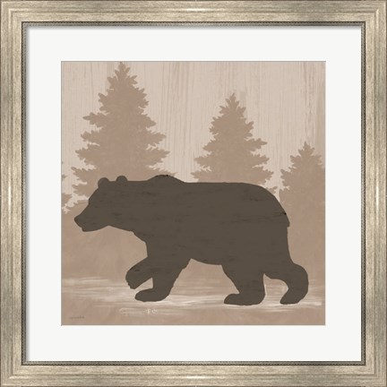 Framed Bear Silhouette Print