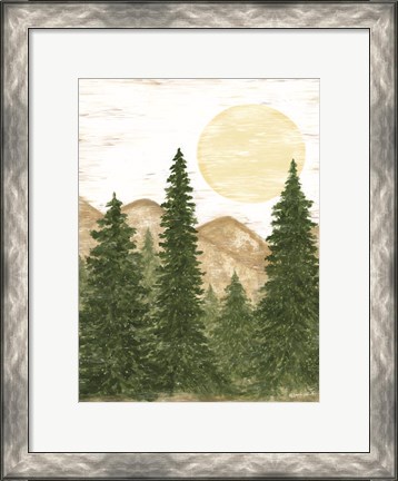 Framed Evergreens Print