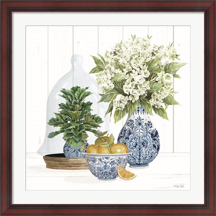 Framed Chinoiserie Florals II Print