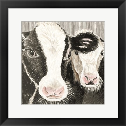 Framed Farm Cows Print