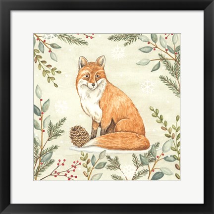 Framed Woodland Animals Fox Print