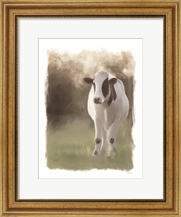 Framed Jersey Pasture Print