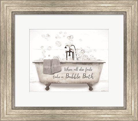 Framed Take a Bubble Bath Print