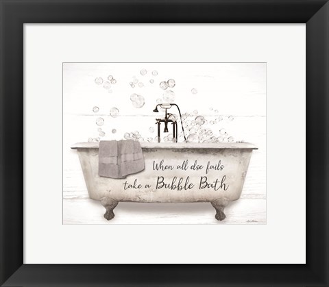 Framed Take a Bubble Bath Print