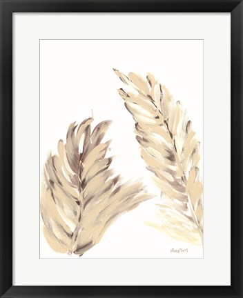 Framed Palm Leaves Natural II Print