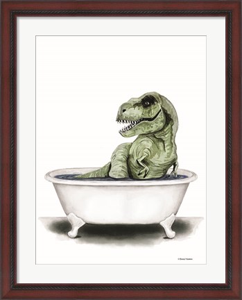 Framed Dino Bath III Print