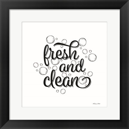 Framed Fresh and Clean Bubbles Print