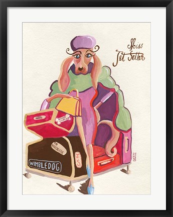 Framed Miss Jet Setter Print