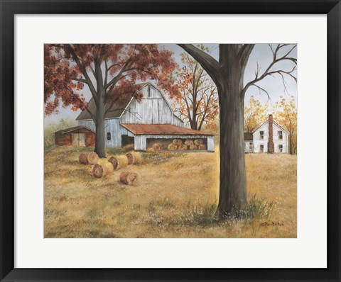 Framed Last Hay Harvest Print