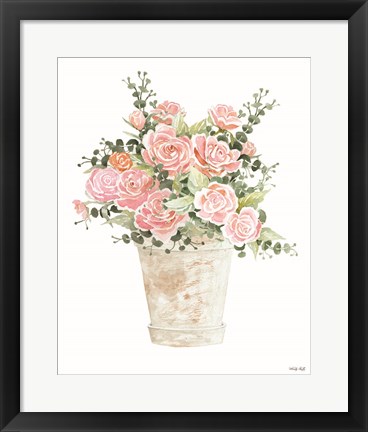 Framed Cotton Candy Roses III Print