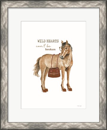 Framed Wild Hearts Horse Print
