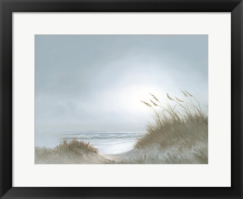Framed Misty Morning Dunes Print