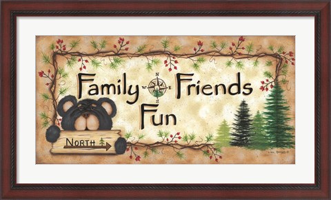 Framed Family Friends Fun Print