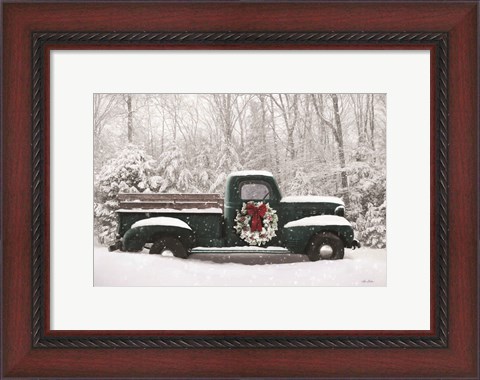 Framed Holiday Vintage Truck Print