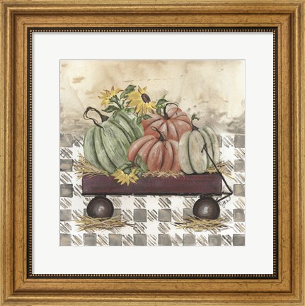 Framed Fall Wagon Print