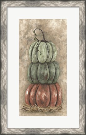 Framed Color Pumpkin Stack Print