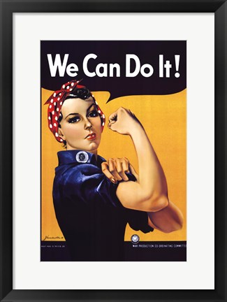 Framed Rosie The Riveter Print