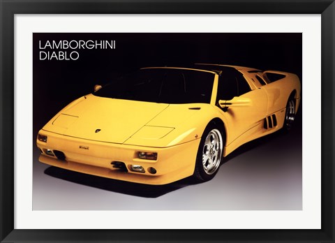 Framed Lamborghini Diablo Print