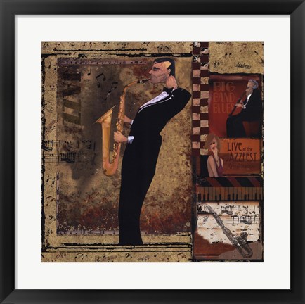 Framed Jazz Sax Print