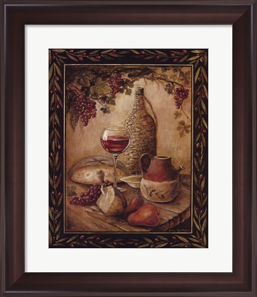 Framed Tuscan Table - Chianti Print