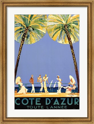 Framed Cote d&#39;Azur Print