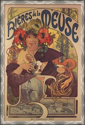 Framed Bieres de la Meuse Print