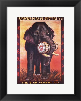 Framed Siam Cement Company Print