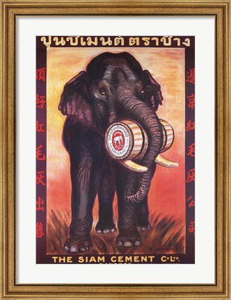 Framed Siam Cement Company Print