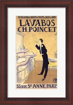 Framed Lavabos Ch. Poincet Print
