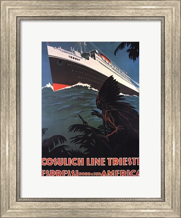 Framed Cosulich Line Trieste Print