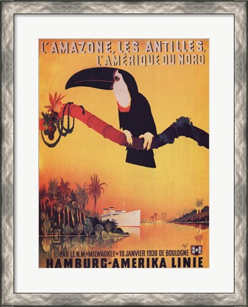 Framed L&#39;Amazone les Antilles Print