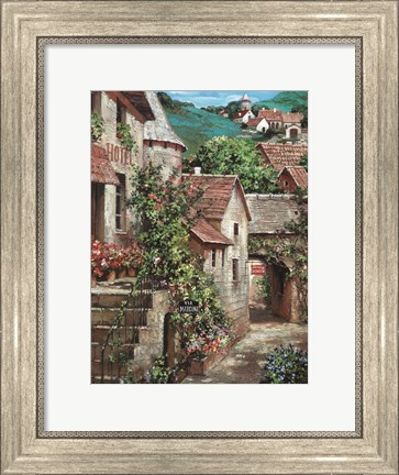 Framed Italian Country Village I Print