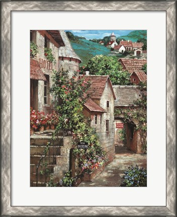 Framed Italian Country Village I Print