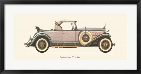Framed Cadillac 1931 Print