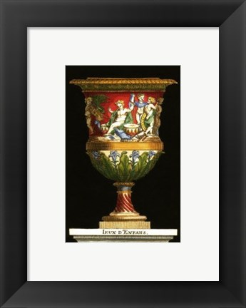 Framed Vase with Cherubs Print