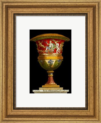 Framed Vase with Chariot Print