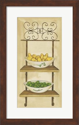 Framed Fruit with Wrought Iron II Print