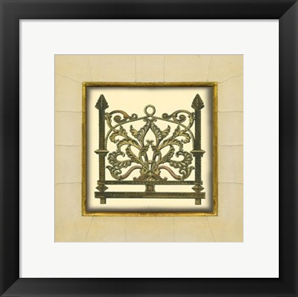 Framed Gate in Gesso I (H) Print