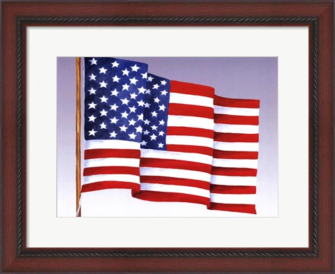 Framed American Flag (H) Print