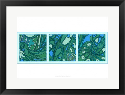 Framed Aqua Fission II Print