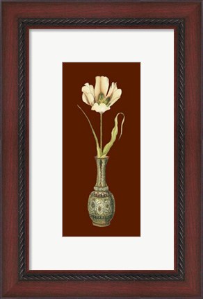 Framed Tulip in Vase III Print